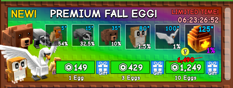 Premium Fall Egg 3 ฟอง